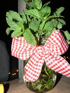mint centerpiece