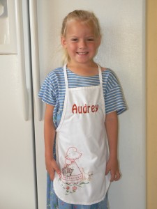 embroidered apron