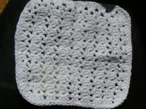crocheted dishcloth