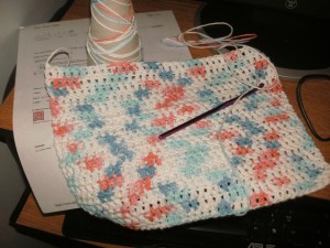crocheted dishcloth