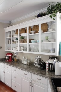 perfectly imperfect open shelving