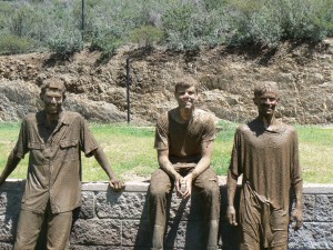 Boys playing in the mud