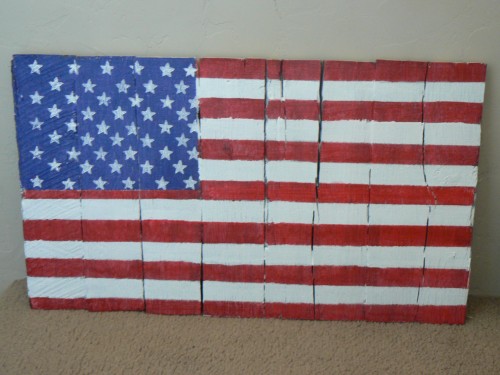 reclaiming a pallet for a flag