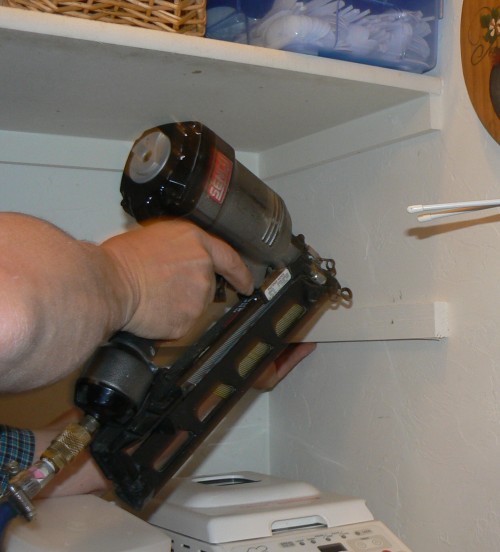 DIY pantry shelf