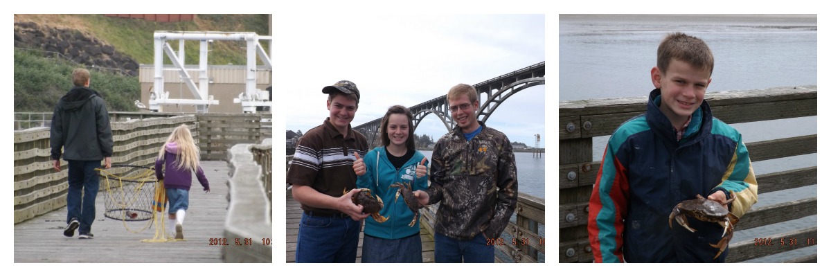 crabbing in newport, oregon