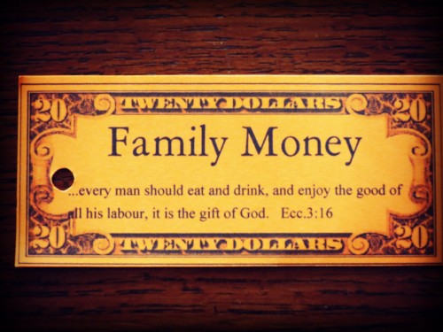 family money for chore charts
