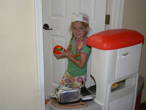 playing kitchen