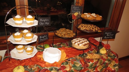 fall dessert table