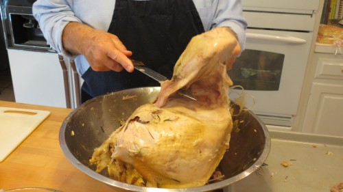 carving the turkey