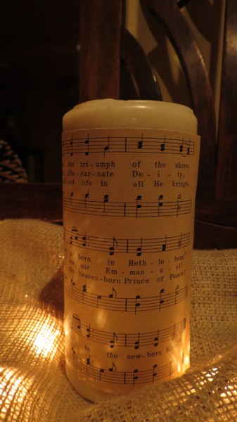 christmas carol music on candles