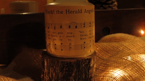 christmas carol music on candles