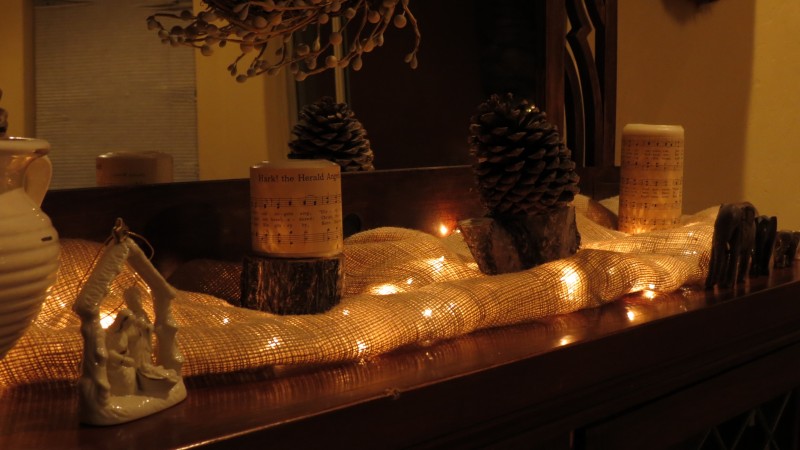 Treasuring the Moments - christmas vignette 