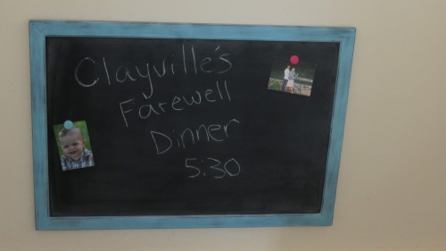 magnetic bulletin board and chalkboard