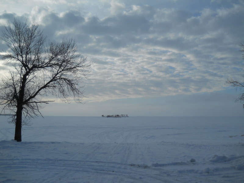 frozen Canadian lake
