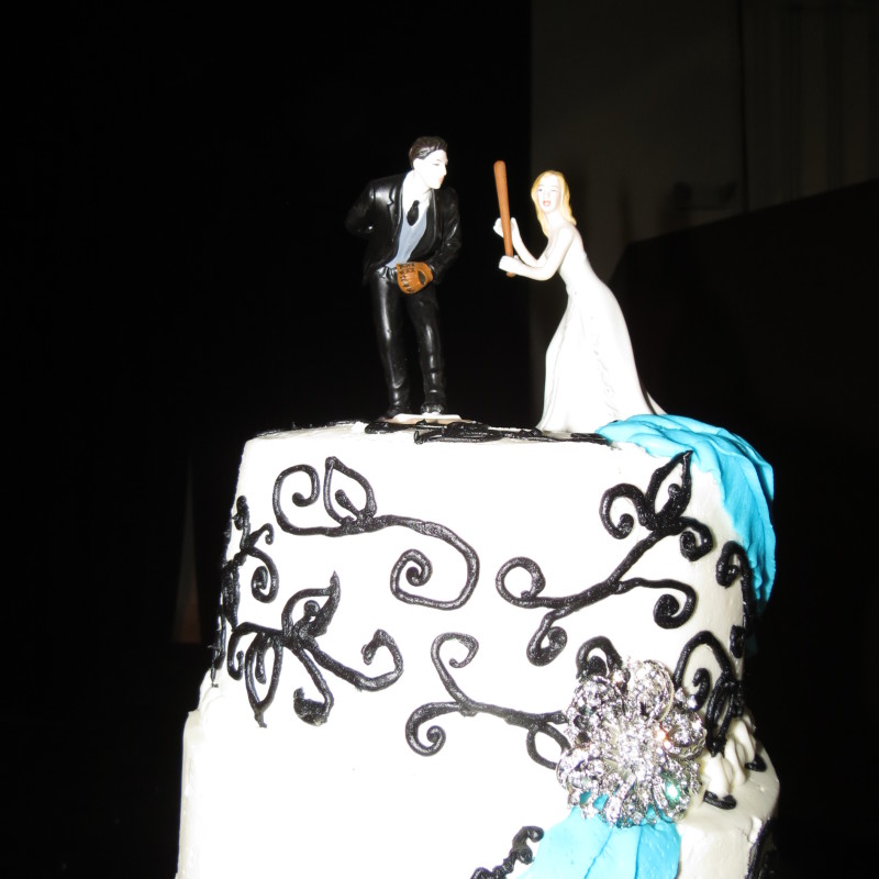 blue and black paris themed wedding