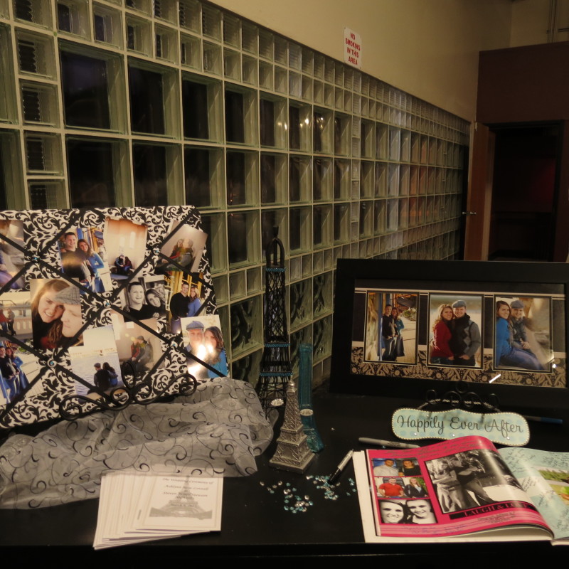blue & black paris themed wedding