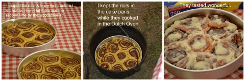 cinnamon rolls in Dutch Oven