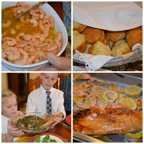 seafood dinner at Thanksgiving