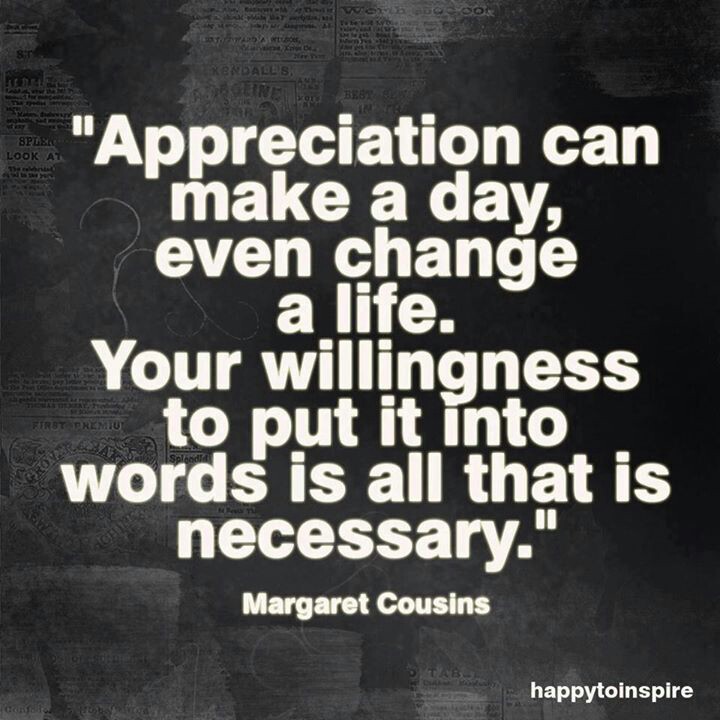 appreciation