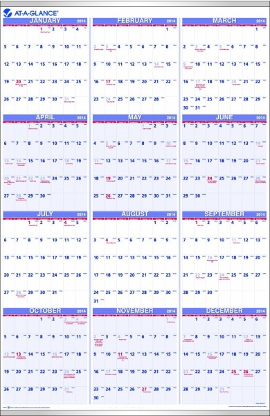 year at a glance calendar