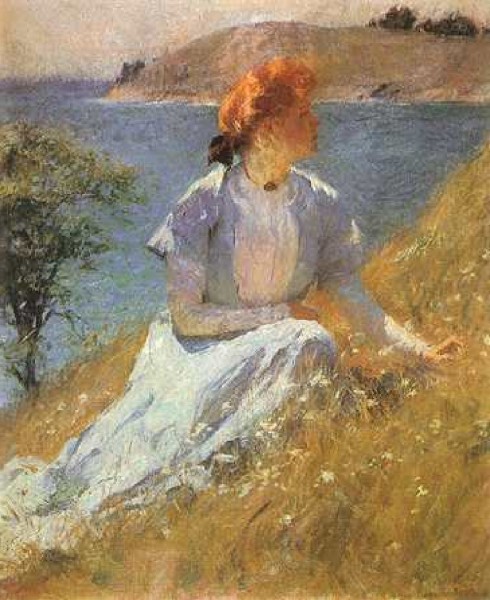 young lady waiting