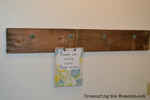 treasuringthemoments.net coat hook clipboard