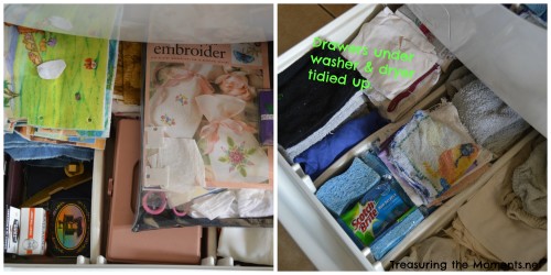 laundry clutter reorganized