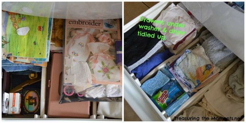 laundry clutter reorganized