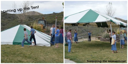 treasuring the moments.net setting up the tent