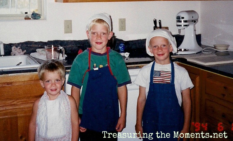 homeschooling in the kitchen