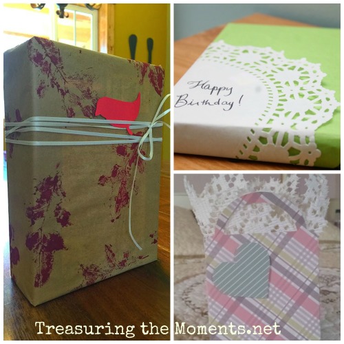 making your own gift wrap and bow toppers treasuring the moments.net