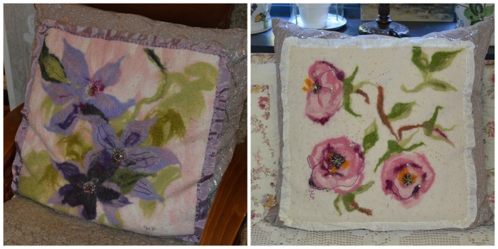 wool felted pillows Norway treasuring the moments.net