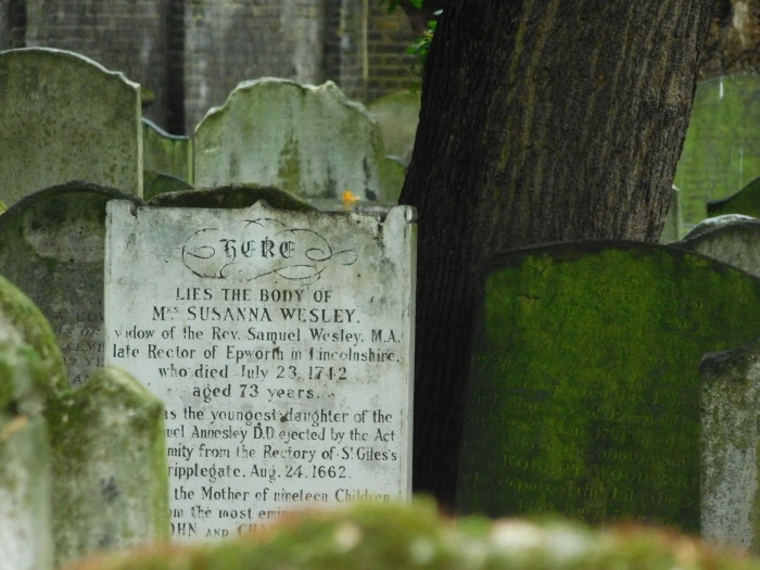 Susanna Wesley's grave treasuring the moments.net