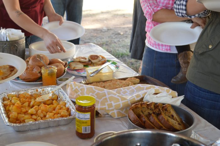 camping Sunday morning feast