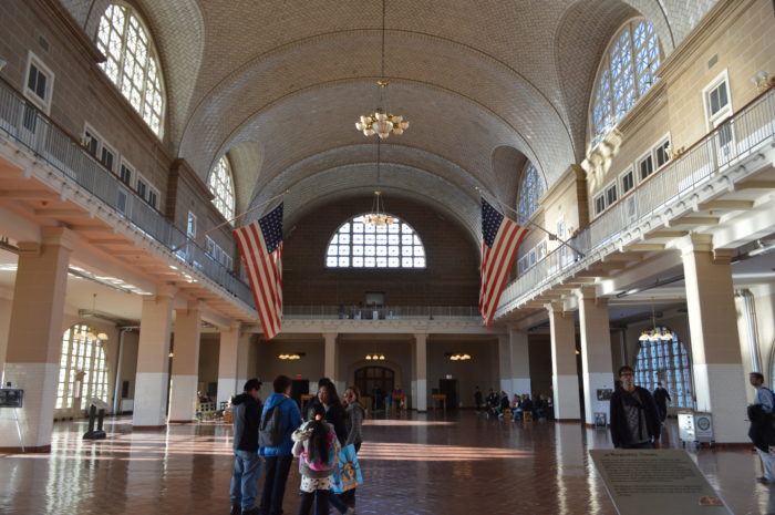 ellis island immigration hall