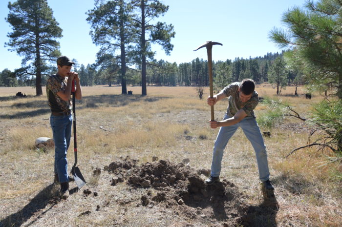 hunting camp deep pit cooking