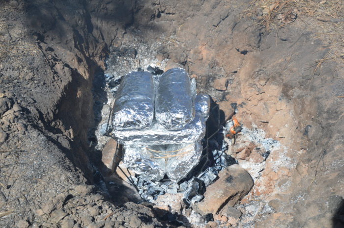 hunting camp deep pit cooking