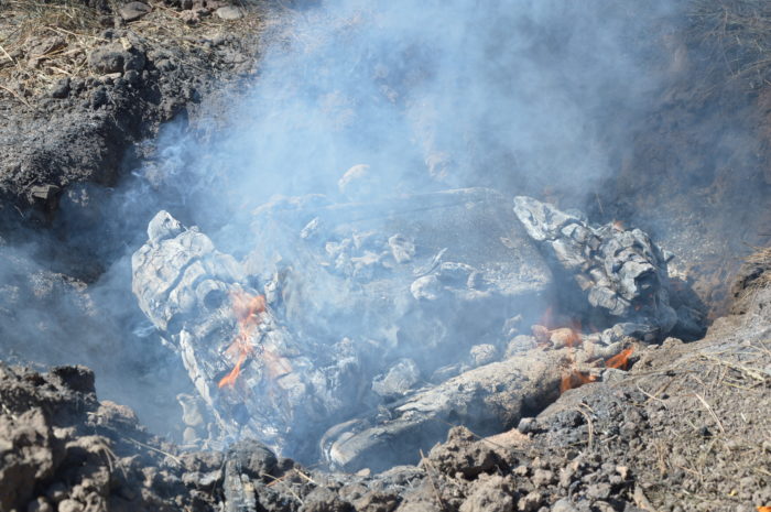 hunting camp deep pit cooking