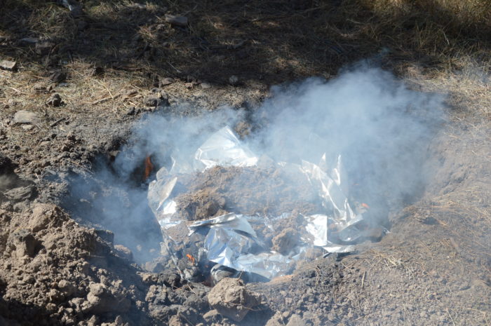 hunting camp deep pit cooking