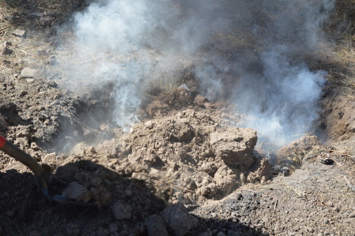 hunting camp deep pit cooking